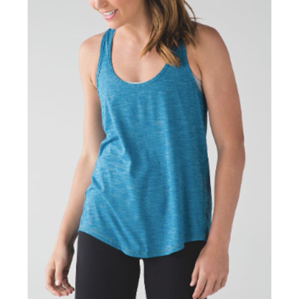 Lululemon Salute the Sun Teal Heathered Tank